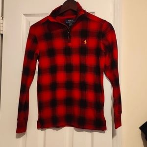 Polo Ralph Lauren boys cotton plaid shirt size M (10-12), like new